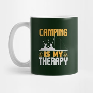 camping is my therapy Mug